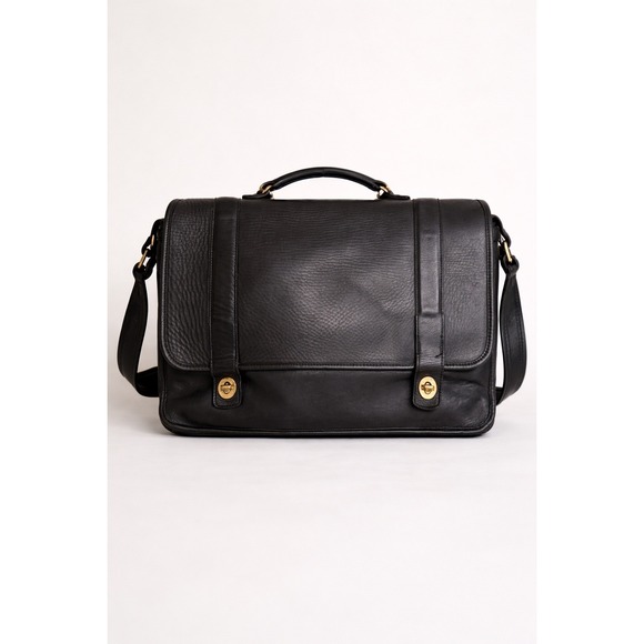 Coach Other - Vintage Coach Vantage 90s Black Leather Briefcase Rare Style 5274 NYC